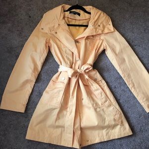 Women’s bright yellow raincoat